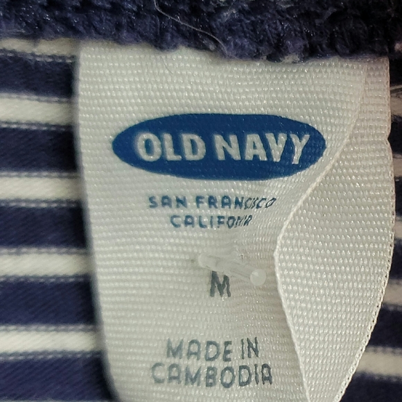 Old Navy Off Shoulder Blue and White Striped Dress - Picture 5 of 9